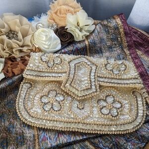 Vintage Sequin & Pearl Clutch/Pouch